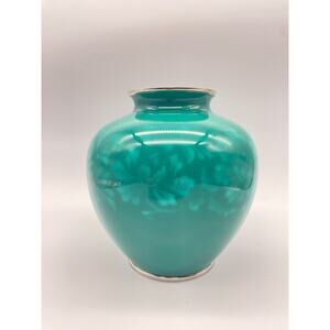 Cloisonne Vase Vintage Japanese Jade